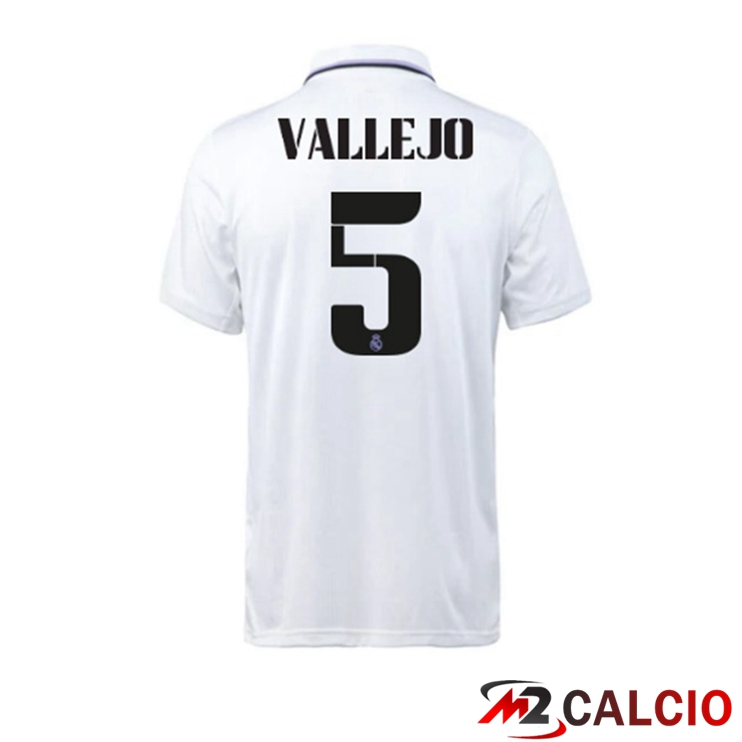 Maglie Calcio Personalizzate,Tute Calcio Squadre,Maglia Nazionale Italiana Calcio | Maglie Calcio Real Madrid (Vallejo 5) Prima Bianco 2022/2023