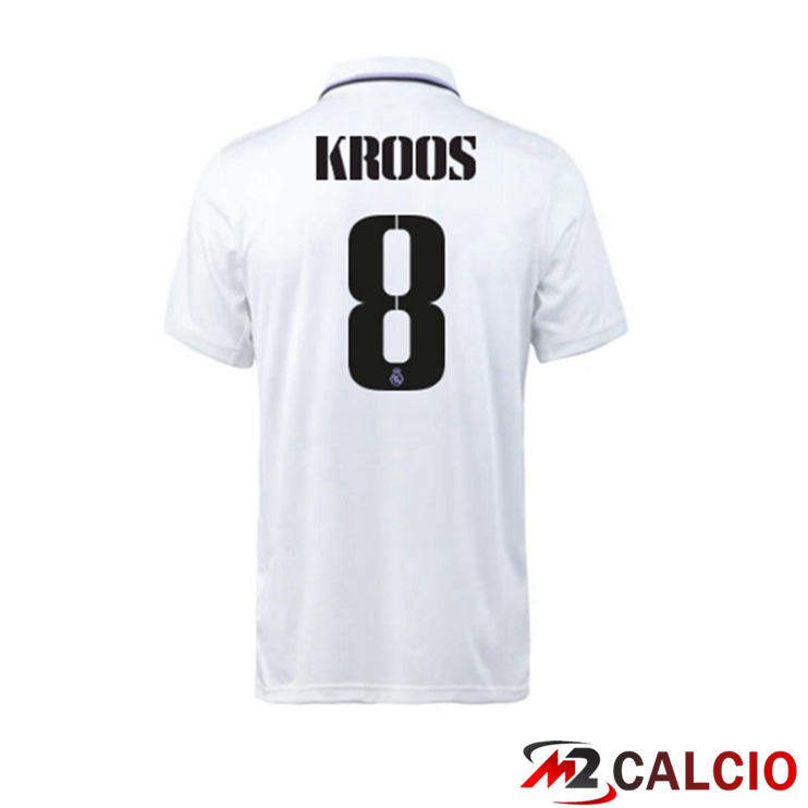 Maglie Calcio Personalizzate,Tute Calcio Squadre,Maglia Nazionale Italiana Calcio | Maglie Calcio Real Madrid (Kroos 8) Prima Bianco 2022/2023