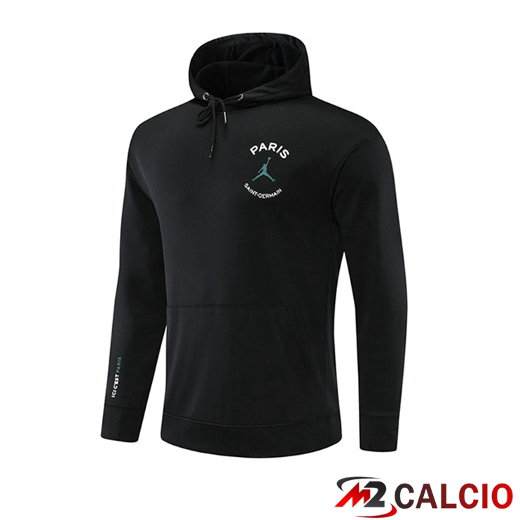 Maglie Calcio Personalizzate,Tute Calcio Squadre,Maglia Nazionale Italiana Calcio | Felpa Allenamento Cappuccio JORDAN Paris PSG Nero 2022/2023