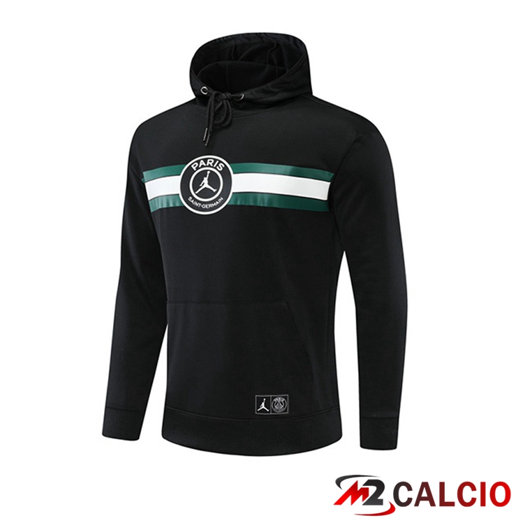 Maglie Calcio Personalizzate,Tute Calcio Squadre,Maglia Nazionale Italiana Calcio | Felpa Allenamento Cappuccio JORDAN Paris PSG Nero 2022/2023