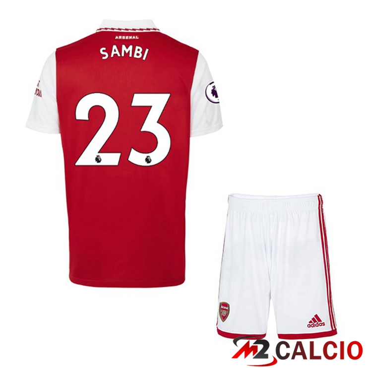 Maglie Calcio Personalizzate,Tute Calcio Squadre,Maglia Nazionale Italiana Calcio | Maglie Calcio Arsenal (SAMBI 23) Bambino Prima Rosso Bianco 2022/2023
