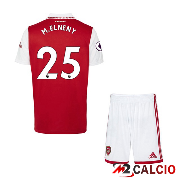 Maglie Calcio Personalizzate,Tute Calcio Squadre,Maglia Nazionale Italiana Calcio | Maglie Calcio Arsenal (M.ELNENY 25) Bambino Prima Rosso Bianco 2022/2023