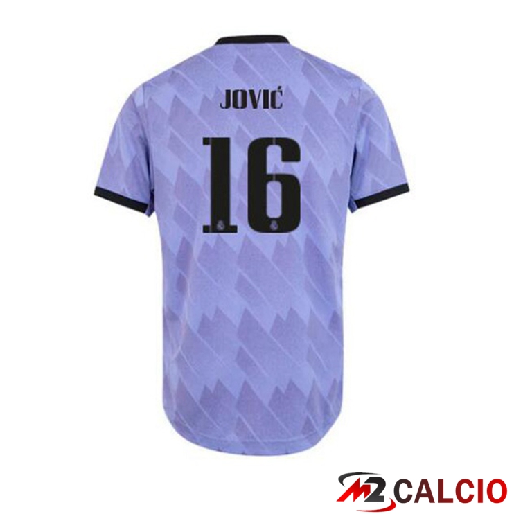 Maglie Calcio Personalizzate,Tute Calcio Squadre,Maglia Nazionale Italiana Calcio | Maglie Calcio Real Madrid (Jović 16) Seconda Porpora 2022/2023