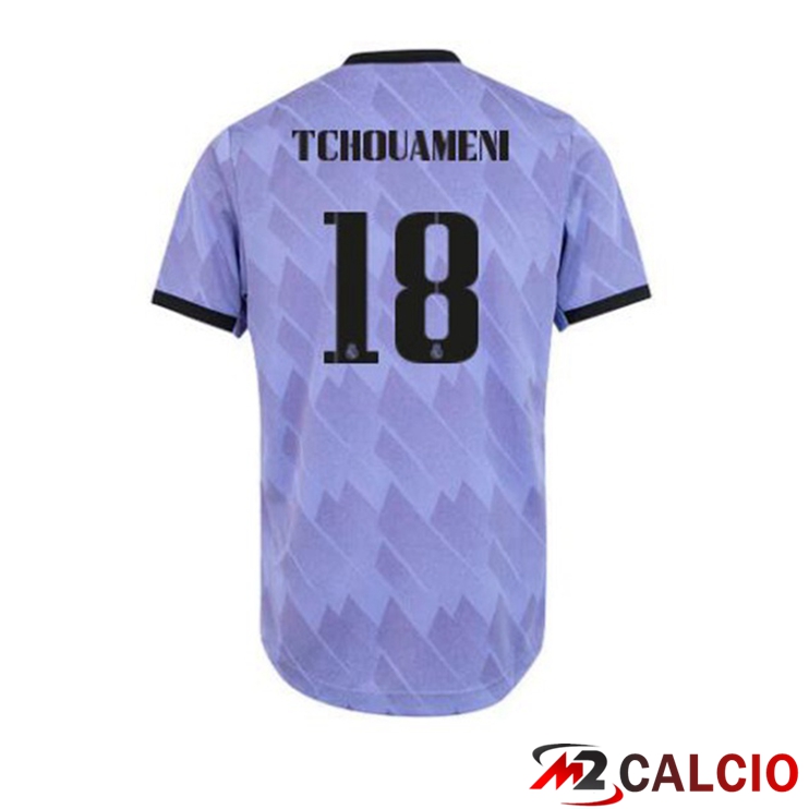 Maglie Calcio Personalizzate,Tute Calcio Squadre,Maglia Nazionale Italiana Calcio | Maglie Calcio Real Madrid (Tchouameni 18) Seconda Porpora 2022/2023