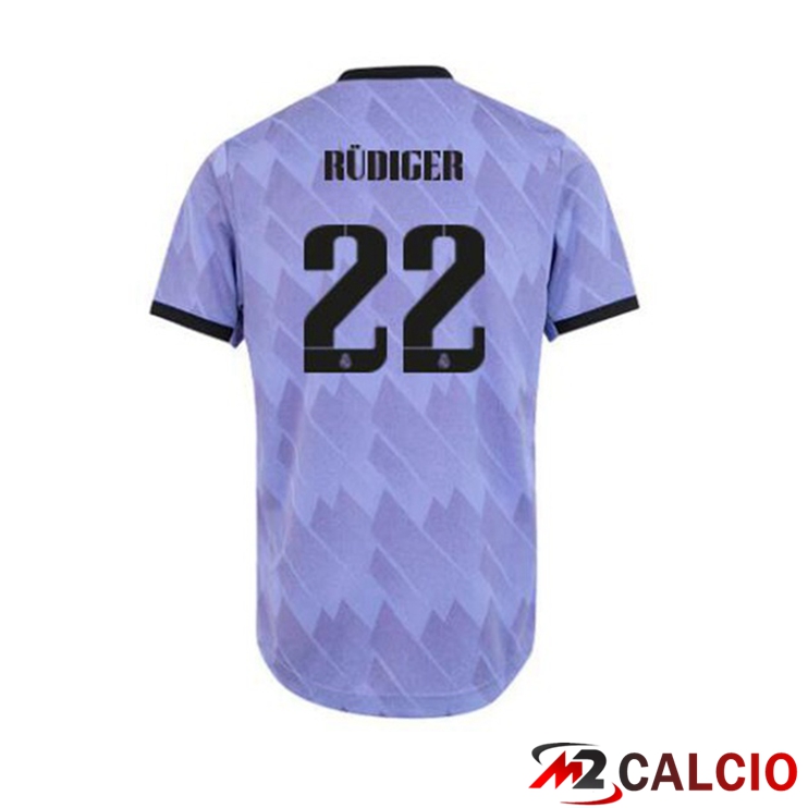 Maglie Calcio Personalizzate,Tute Calcio Squadre,Maglia Nazionale Italiana Calcio | Maglie Calcio Real Madrid (Rüdiger 22) Seconda Porpora 2022/2023