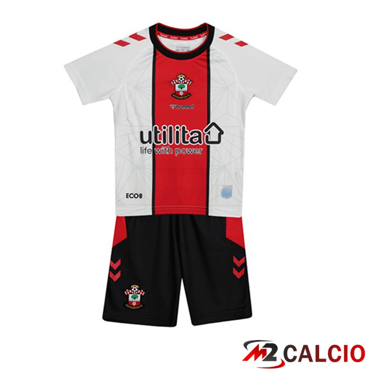 Maglie Calcio Southampton FC Bambino Prima Rosso Bianco 2022/2023