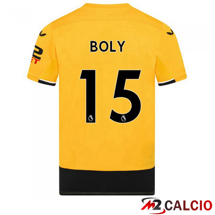 Maglie Calcio Personalizzate,Tute Calcio Squadre,Maglia Nazionale Italiana Calcio | Maglie Calcio Wolves (BOLY 15) Prima Giallo 2022/2023
