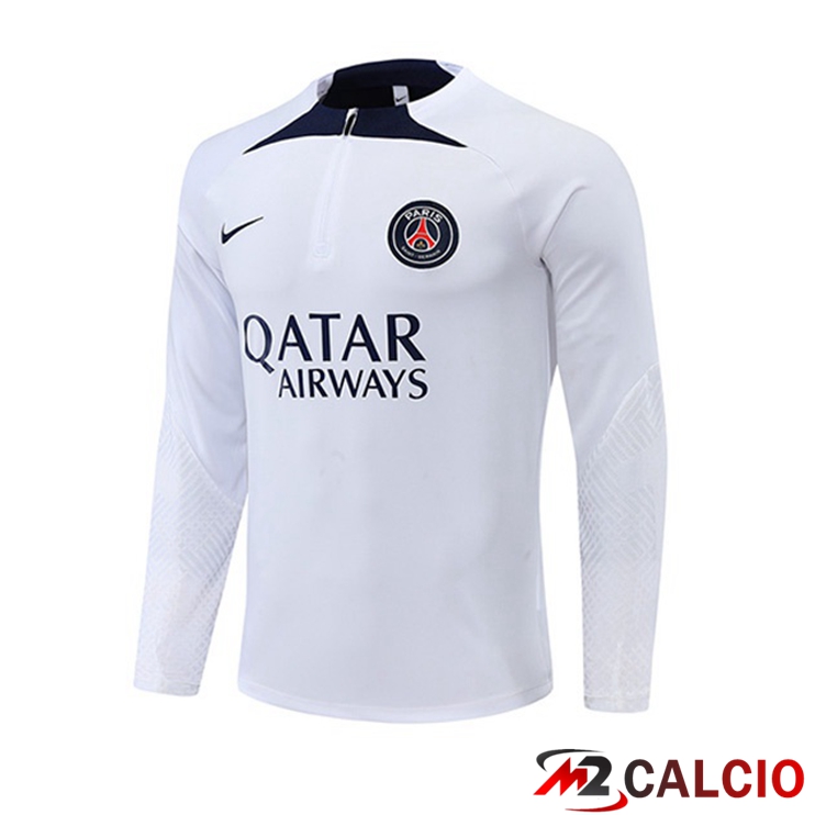 Maglie Calcio Personalizzate,Tute Calcio Squadre,Maglia Nazionale Italiana Calcio | Felpe Allenamento Paris PSG Bianco 2022/2023