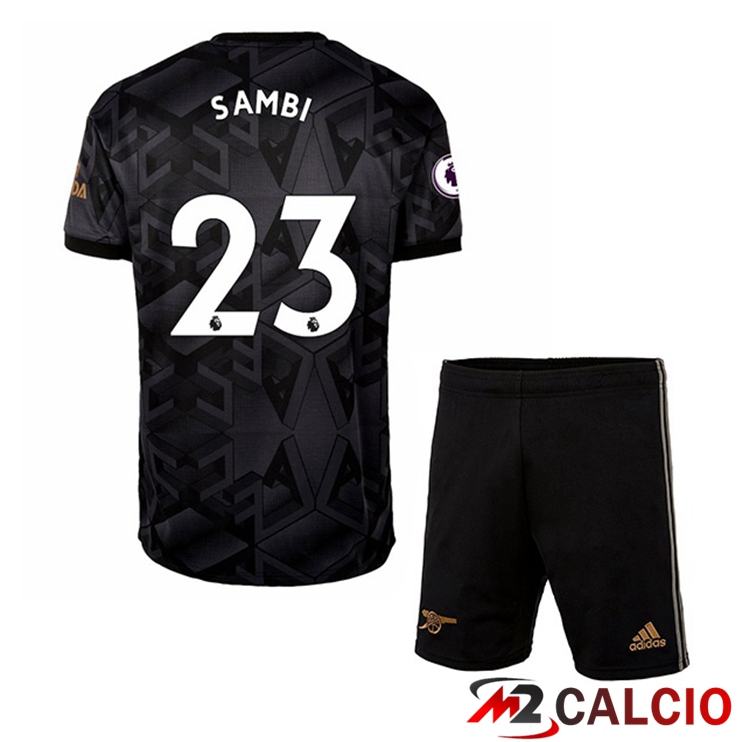 Maglie Calcio Personalizzate,Tute Calcio Squadre,Maglia Nazionale Italiana Calcio | Maglie Calcio Arsenal (SAMBI 23) Bambino Seconda Nero 2022/2023