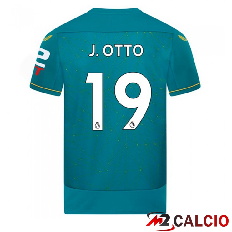 Maglie Calcio Personalizzate,Tute Calcio Squadre,Maglia Nazionale Italiana Calcio | Maglie Calcio Wolves (J. OTTO 19) Seconda Blu 2022/2023