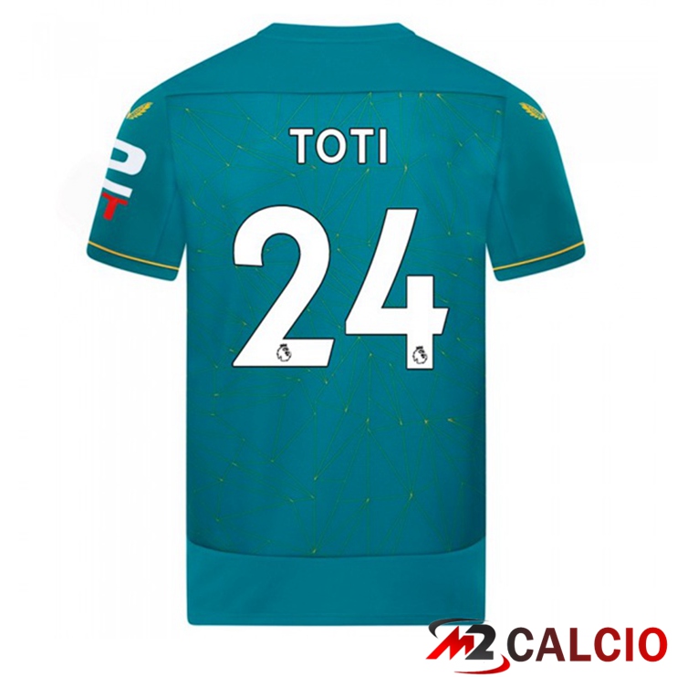Maglie Calcio Personalizzate,Tute Calcio Squadre,Maglia Nazionale Italiana Calcio | Maglie Calcio Wolves (TOTI 24) Seconda Blu 2022/2023