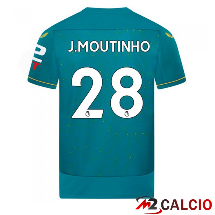 Maglie Calcio Personalizzate,Tute Calcio Squadre,Maglia Nazionale Italiana Calcio | Maglie Calcio Wolves (J. MOUTINHO 28) Seconda Blu 2022/2023