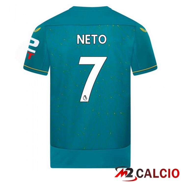 Maglie Calcio Personalizzate,Tute Calcio Squadre,Maglia Nazionale Italiana Calcio | Maglie Calcio Wolves (NETO 7) Seconda Blu 2022/2023