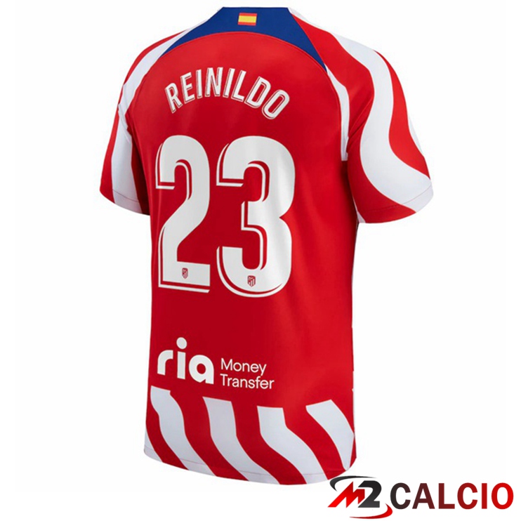 Maglie Calcio Personalizzate,Tute Calcio Squadre,Maglia Nazionale Italiana Calcio | Maglie Calcio Atletico Madrid (Reinildo 23) Prima Rosso 2022/2023