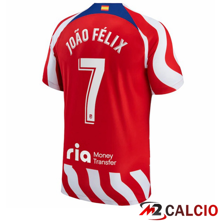 Maglie Calcio Personalizzate,Tute Calcio Squadre,Maglia Nazionale Italiana Calcio | Maglie Calcio Atletico Madrid (João Félix 7) Prima Rosso 2022/2023