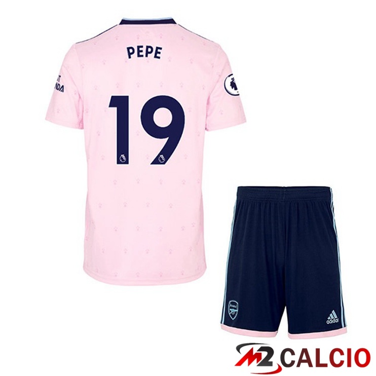 Maglie Calcio Personalizzate,Tute Calcio Squadre,Maglia Nazionale Italiana Calcio | Maglie Calcio Arsenal (PEPE 19) Bambino Seconda Rosa 2022/2023