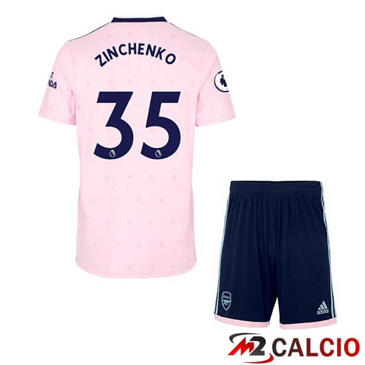 Maglie Calcio Personalizzate,Tute Calcio Squadre,Maglia Nazionale Italiana Calcio | Maglie Calcio Arsenal (ZINCHENKO 35) Bambino Seconda Rosa 2022/2023