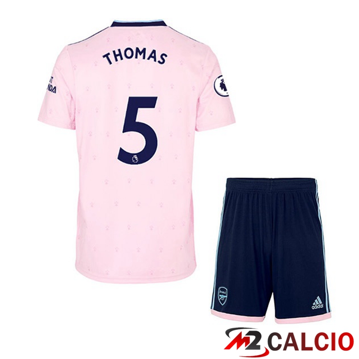 Maglie Calcio Personalizzate,Tute Calcio Squadre,Maglia Nazionale Italiana Calcio | Maglie Calcio Arsenal (THOMAS 5) Bambino Seconda Rosa 2022/2023