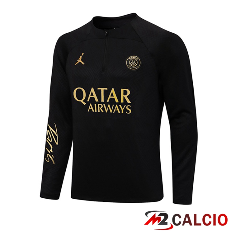 Maglie Calcio Personalizzate,Tute Calcio Squadre,Maglia Nazionale Italiana Calcio | Felpa Allenamento Paris PSG Nero 2022/2023