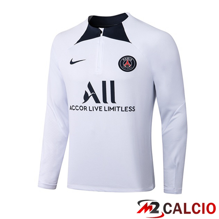 Maglie Calcio Personalizzate,Tute Calcio Squadre,Maglia Nazionale Italiana Calcio | Felpa Allenamento Paris PSG Bianco 2022/2023
