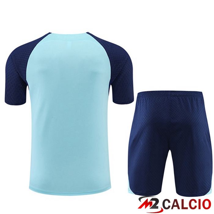 T Shirt Allenamento Atletico Madrid + Pantaloncini Blu 2022/2023