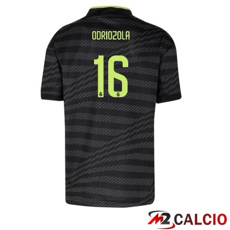 Maglie Calcio Personalizzate,Tute Calcio Squadre,Maglia Nazionale Italiana Calcio | Maglie Calcio Real Madrid (Odriozola 16) Terza Nero 2022/2023