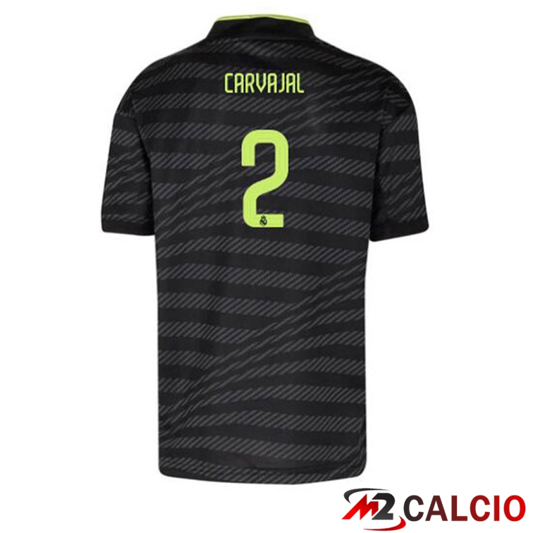 Maglie Calcio Personalizzate,Tute Calcio Squadre,Maglia Nazionale Italiana Calcio | Maglie Calcio Real Madrid (Carvajal 2) Terza Nero 2022/2023
