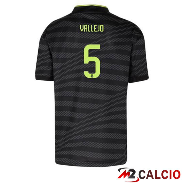 Maglie Calcio Personalizzate,Tute Calcio Squadre,Maglia Nazionale Italiana Calcio | Maglie Calcio Real Madrid (Vallejo 5) Terza Nero 2022/2023