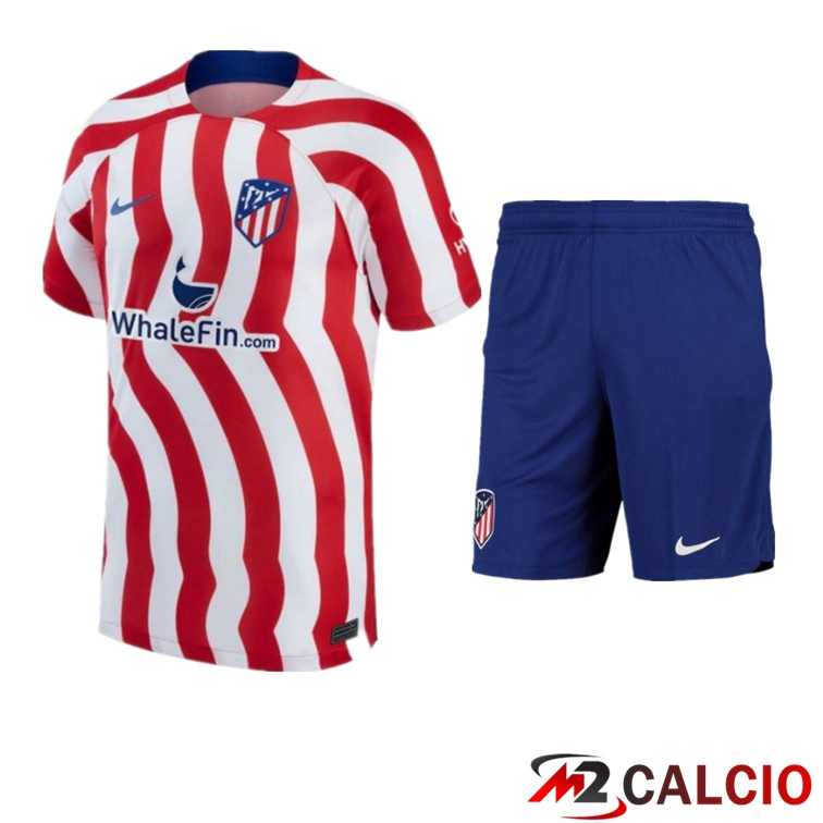 Maglie Calcio Personalizzate,Tute Calcio Squadre,Maglia Nazionale Italiana Calcio | Insieme Maglie Calcio Atletico Madrid Prima + Pantaloncini 2022/2023