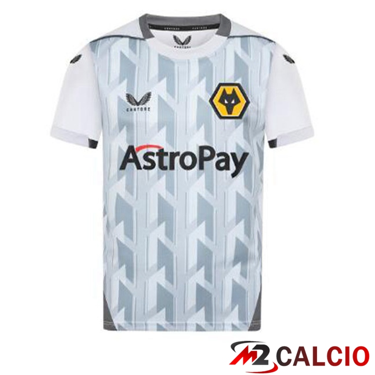 Maglie Calcio Personalizzate,Tute Calcio Squadre,Maglia Nazionale Italiana Calcio | Maglie Calcio Wolves Terza Bianco Grigio 2022/2023