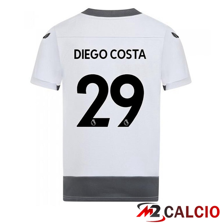 Maglie Calcio Personalizzate,Tute Calcio Squadre,Maglia Nazionale Italiana Calcio | Maglie Calcio Wolves (DIEGO COSTA 29) Terza Bianco Grigio 2022/2023