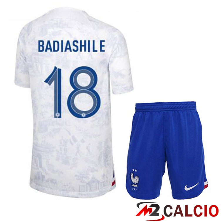 Maglie Calcio Personalizzate,Tute Calcio Squadre,Maglia Nazionale Italiana Calcio | Maglie Calcio Francia (BADIASHILE 18) Bambino Seconda Bianco Coppa Del Mondo 2022
