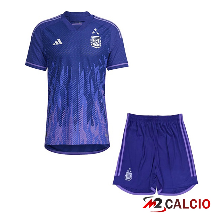 Maglie Calcio Argentina 3 Stars Bambino Seconda Viola 2022/2023