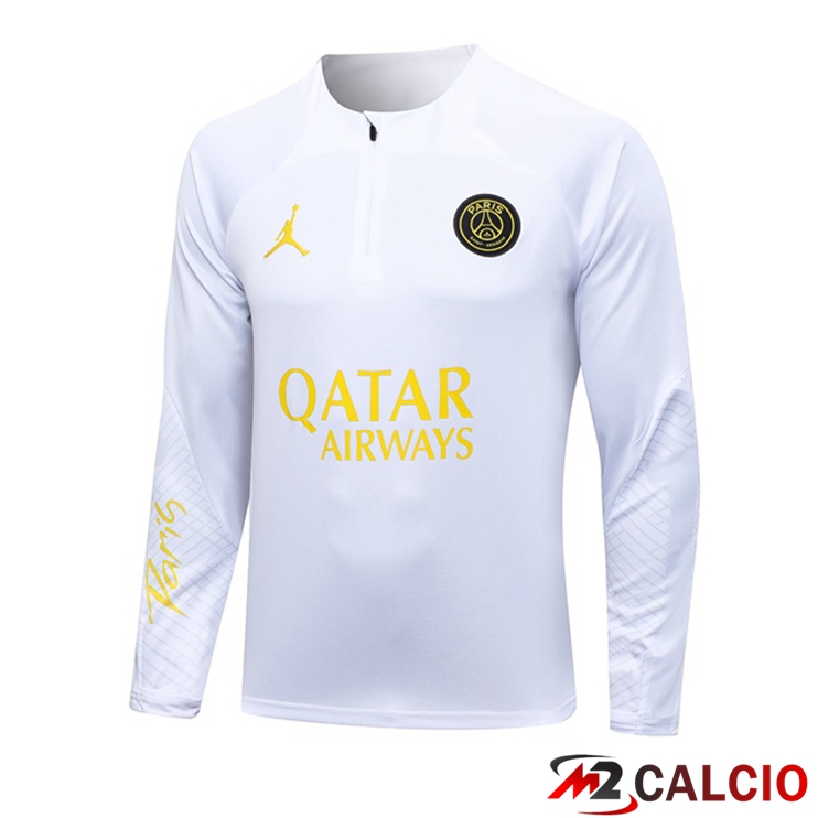 Maglie Calcio Personalizzate,Tute Calcio Squadre,Maglia Nazionale Italiana Calcio | Felpa Allenamento Paris PSG Bianco 2023/2024