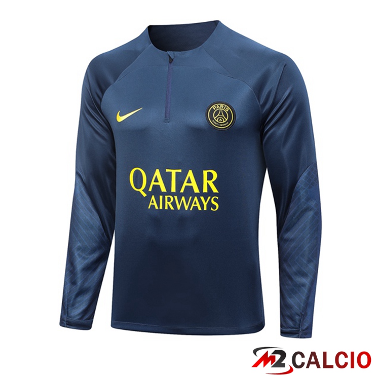 Maglie Calcio Personalizzate,Tute Calcio Squadre,Maglia Nazionale Italiana Calcio | Felpa Allenamento Paris PSG Blu 2023/2024