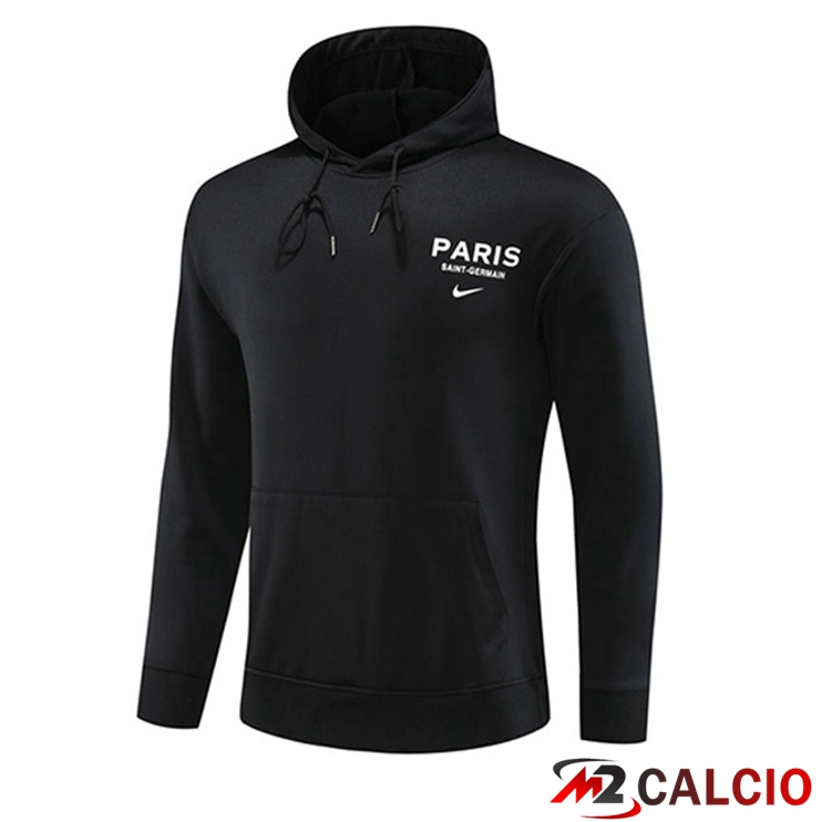Maglie Calcio Personalizzate,Tute Calcio Squadre,Maglia Nazionale Italiana Calcio | Felpa Cappuccio Paris PSG Nero 2023/2024