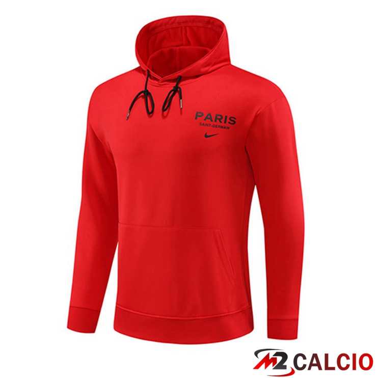 Maglie Calcio Personalizzate,Tute Calcio Squadre,Maglia Nazionale Italiana Calcio | Felpa Cappuccio Paris PSG Rosso 2023/2024