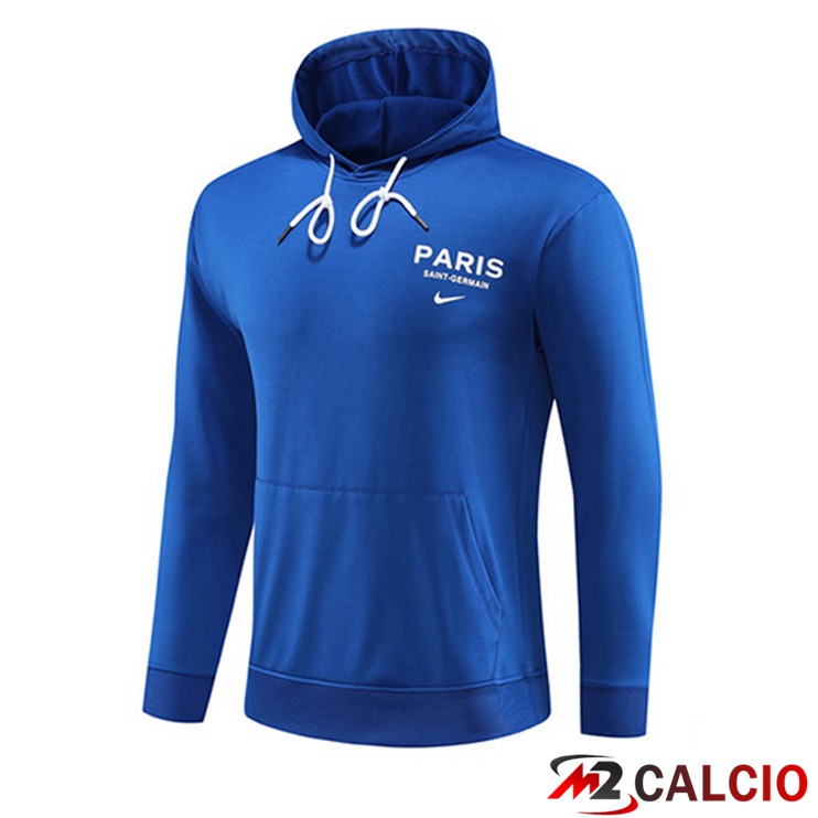 Maglie Calcio Personalizzate,Tute Calcio Squadre,Maglia Nazionale Italiana Calcio | Felpa Cappuccio Paris PSG Blu 2023/2024