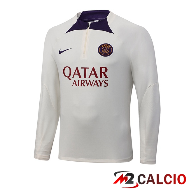 Maglie Calcio Personalizzate,Tute Calcio Squadre,Maglia Nazionale Italiana Calcio | Felpa Allenamento Paris PSG Bianco 2023/2024