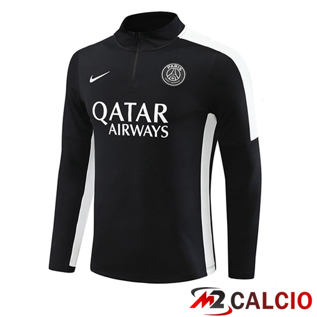 Maglie Calcio Personalizzate,Tute Calcio Squadre,Maglia Nazionale Italiana Calcio | Felpa Allenamento Paris PSG Nero 2023/2024