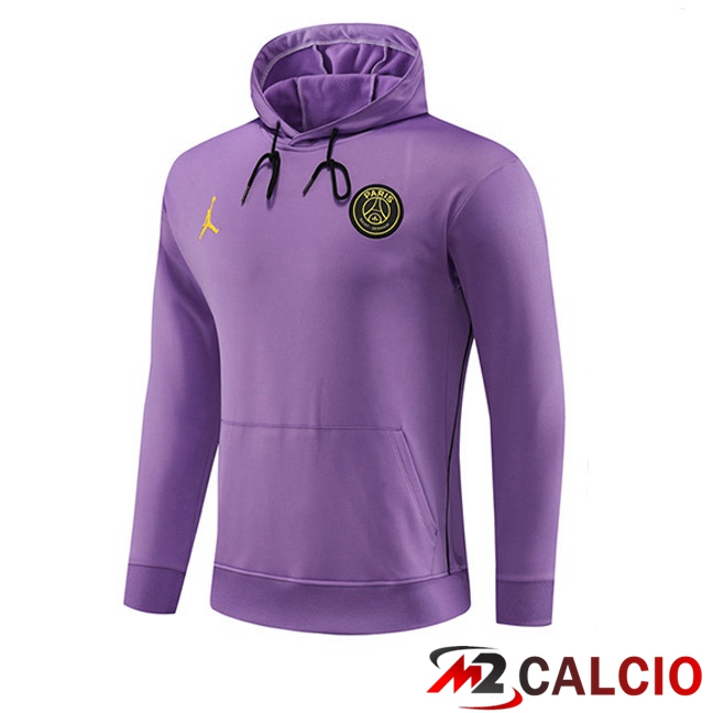 Maglie Calcio Personalizzate,Tute Calcio Squadre,Maglia Nazionale Italiana Calcio | Felpa Cappuccio JORDAN Paris PSG Viola 2023/2024