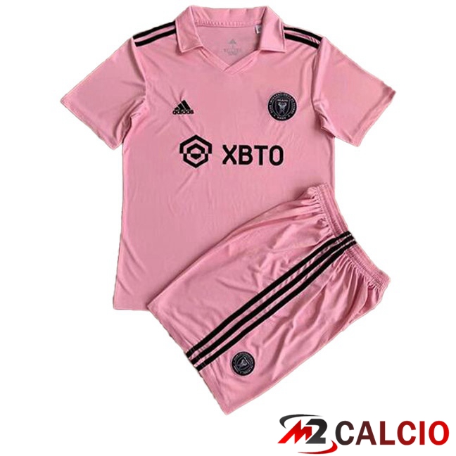 Maglie Calcio Personalizzate,Tute Calcio Squadre,Maglia Nazionale Italiana Calcio | Maglia Calcio Inter Miami CF Bambino Prima Rosa 2023/2024