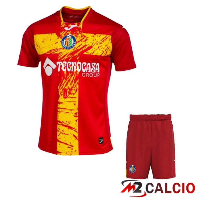 Maglie Calcio Personalizzate,Tute Calcio Squadre,Maglia Nazionale Italiana Calcio | Maglia Calcio Getafe CF Bambino Seconda Rosso 2023/2024