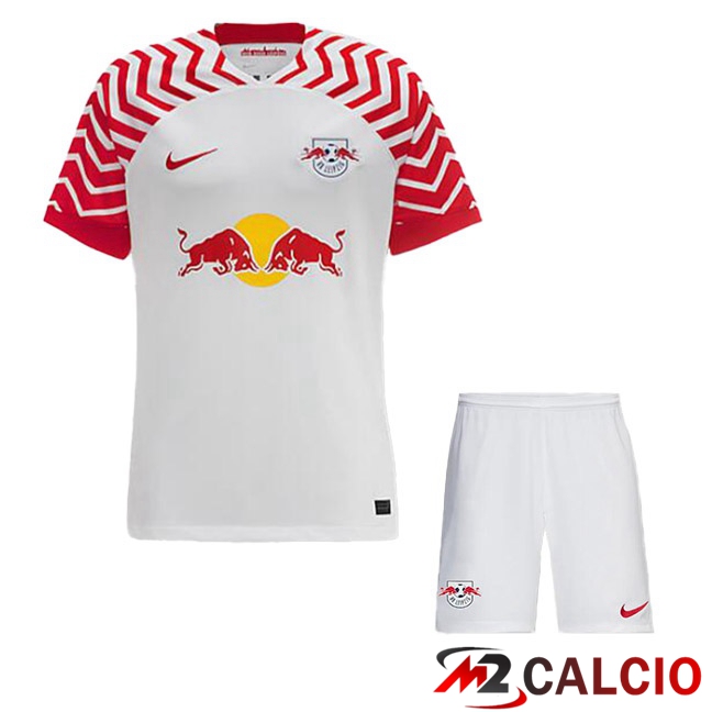 Maglie Calcio Personalizzate,Tute Calcio Squadre,Maglia Nazionale Italiana Calcio | Maglia Calcio RB Leipzig Bambino Prima Bianco 2023/2024