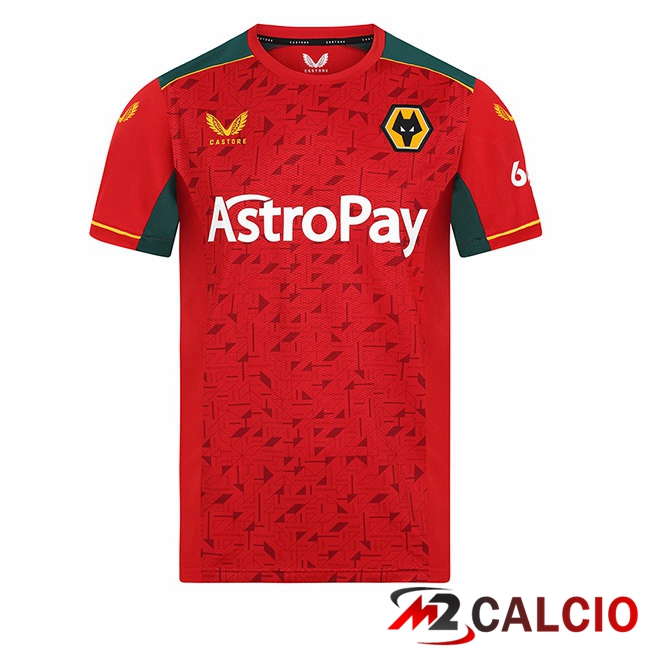 Maglie Calcio Personalizzate,Tute Calcio Squadre,Maglia Nazionale Italiana Calcio | Maglie Calcio Wolves Seconda Rosso 2023/2024