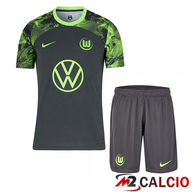 Maglie Calcio Vfl Wolfsburg Bambino Seconda Verde 2023/2024