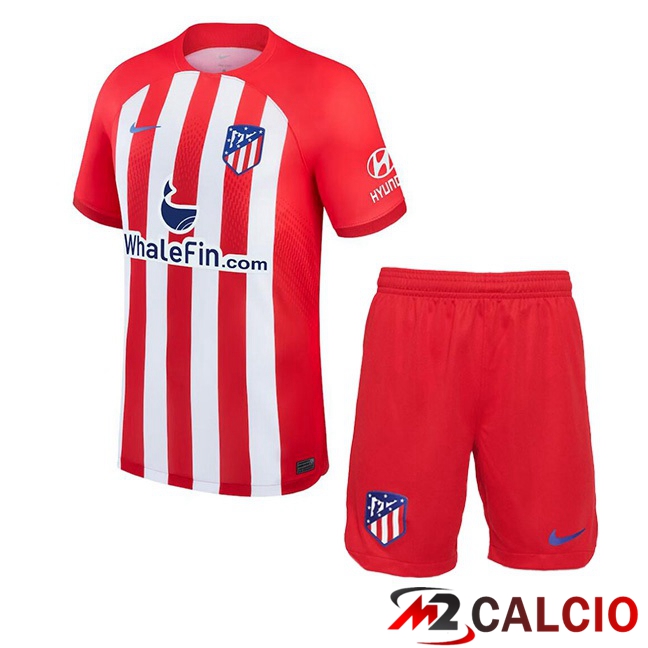 Maglie Calcio Personalizzate,Tute Calcio Squadre,Maglia Nazionale Italiana Calcio | Maglie Calcio Atletico Madrid Bambino Prima Rosso 2023/2024
