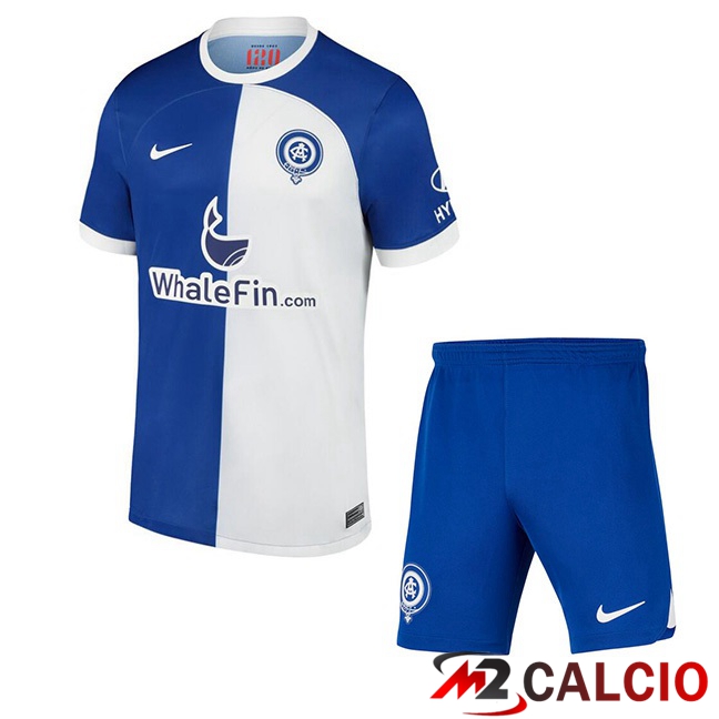 Maglie Calcio Personalizzate,Tute Calcio Squadre,Maglia Nazionale Italiana Calcio | Maglie Calcio Atletico Madrid Bambino Seconda Blu 2023/2024