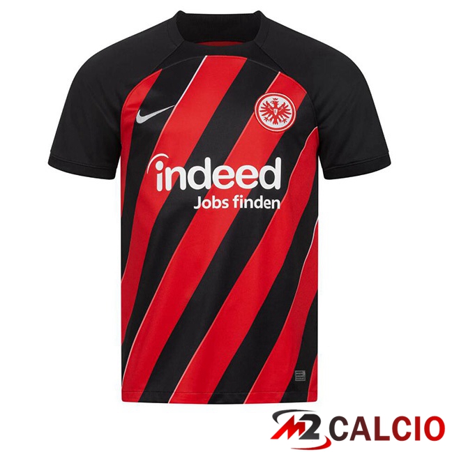 Maglie Calcio Personalizzate,Tute Calcio Squadre,Maglia Nazionale Italiana Calcio | Maglie Calcio Eintracht Frankfurt Prima Nero Rosso 2023/2024