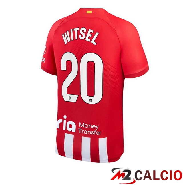 Maglie Calcio Personalizzate,Tute Calcio Squadre,Maglia Nazionale Italiana Calcio | Maglie Calcio Atletico Madrid (Witsel 20) Prima Rosso 2023/2024